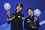 쇼트트랙 남녀 세계 랭킹 1위 박지원(왼쪽)과 김길리. /연합뉴스